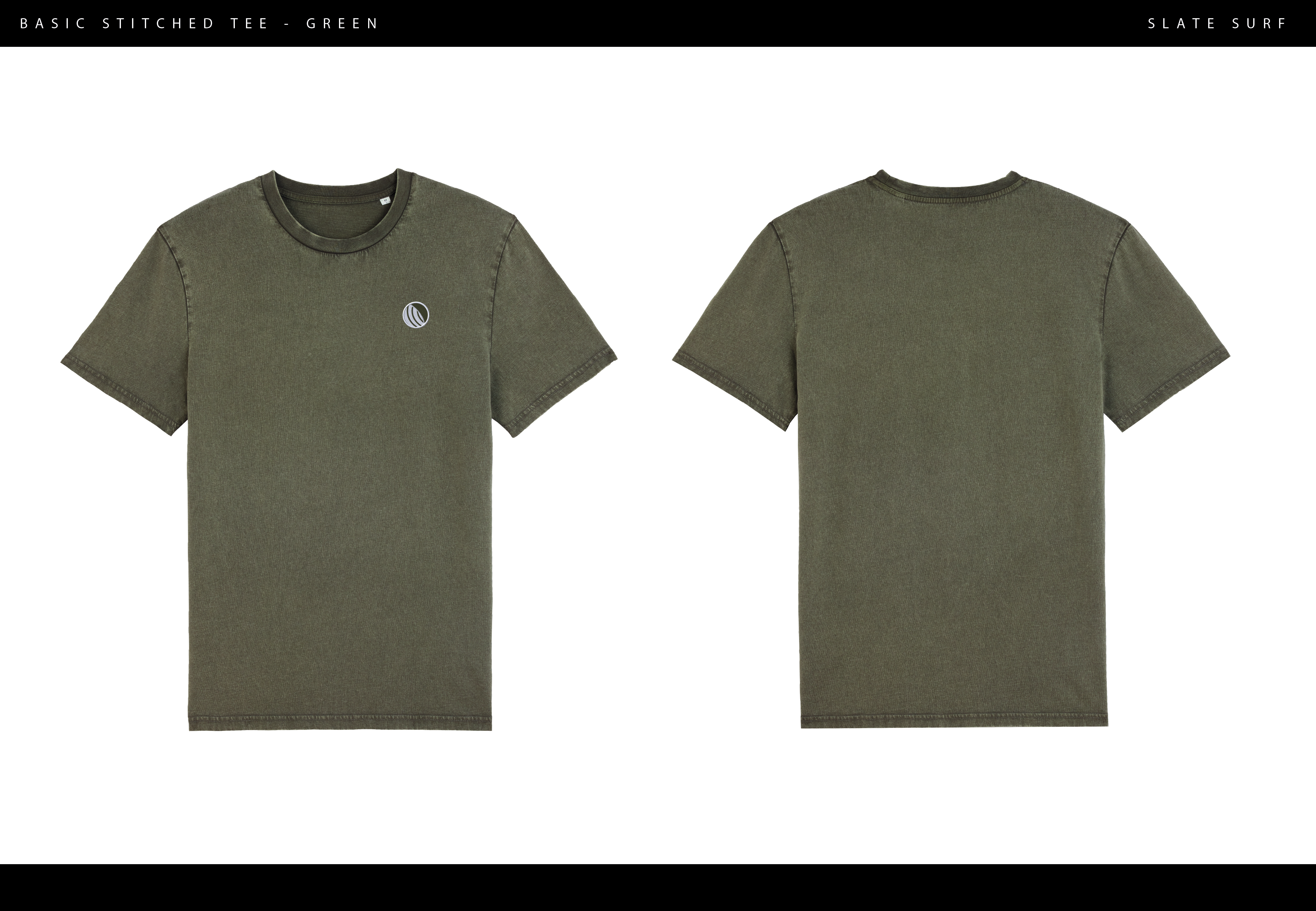 Slate Basic Stitched TEE collection-Green